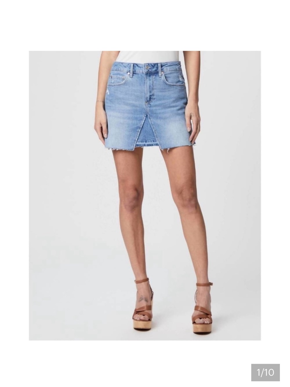Paige Skirt Undone Middle Hem in Leisha Deconstructed